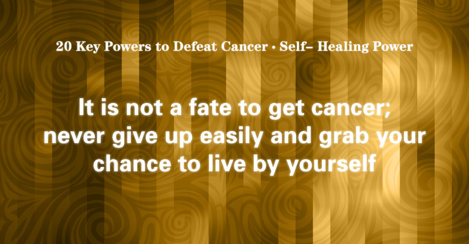 01 Self-healing Power: Utilize Own Self-Healing Power