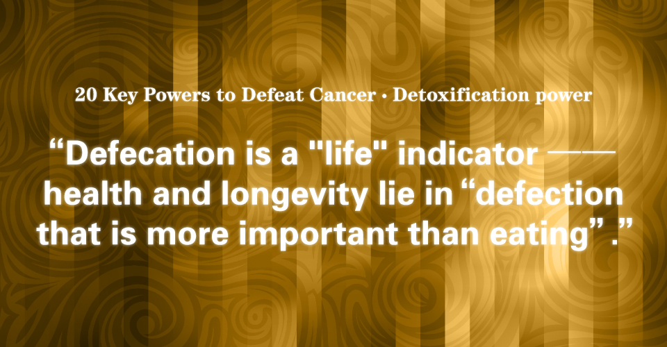 13 Detoxification Power: Defecation That is More Important Than Eating